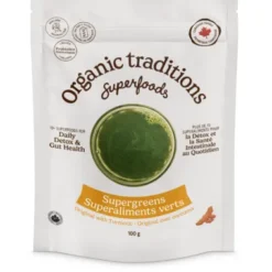 Organic Traditions Probiotic Super Greens with Turmeric 100g