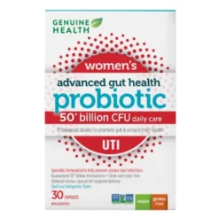 Genuine Health Advanced Gut Health Probiotic Womens UTI 50 Billion CFU 30Caps