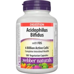 Webber Naturals Acidophilus With Bifidus & FOS 180Caps