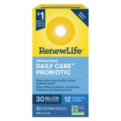Renew Life Ultimate Flora Daily Care Probiotic 30 Billion Active Cultures 30Caps
