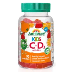 Jamieson Kids Vitamin C + D3 Gummies Strawberry & Orange 90Count