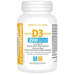 Prairie Naturals Vitamin D3 2500IU Organic Olive Oil 180Caps