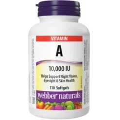 Webber Naturals Vitamin A 10,000IU 110Count