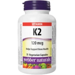 Webber Naturals Vitamin K2 120mcg 75Caps